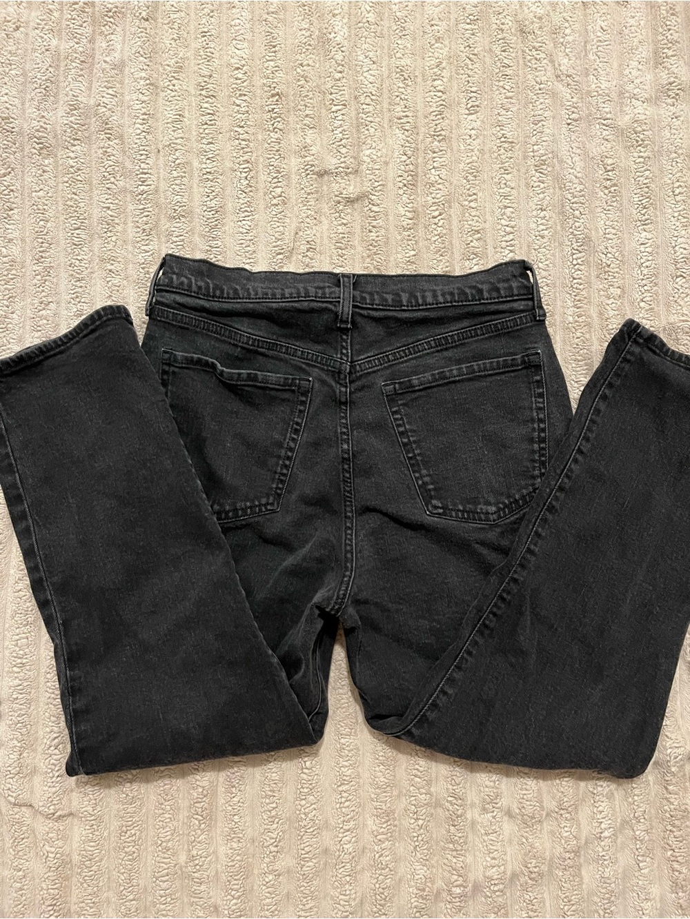 Old Navy Black High-Rise Straight-Leg Jeans